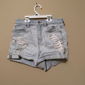 american eagle high-rise mom shorts